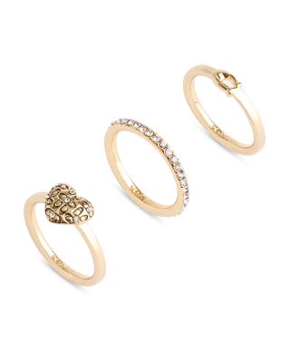 Signature Quilted Heart Ring Set