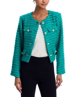AQUA - Flap Pocket Tweed Blazer - Exclusive