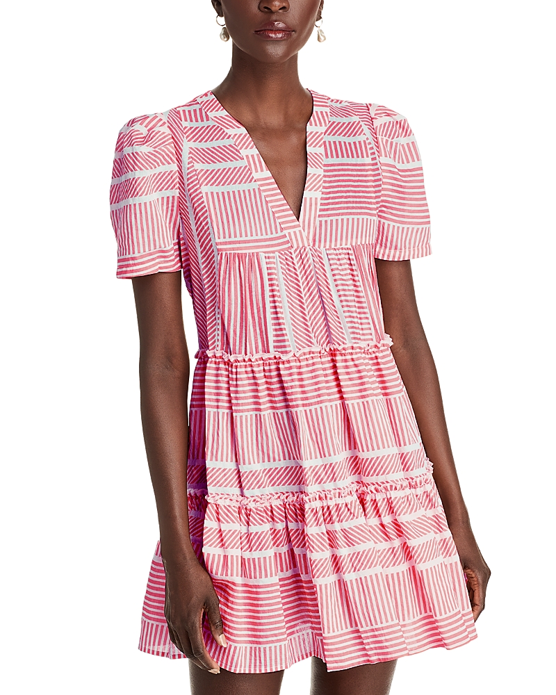 AQUA V NECK MINI DRESS - EXCLUSIVE