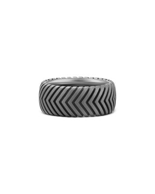 David Yurman - Men's Chevron Band Ring in Titanium, 10mm