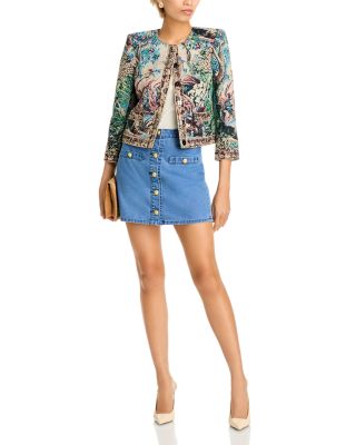 Kris Button Front Mini Skirt