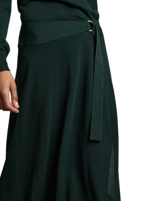 Alina Belted Knit Woven Dress