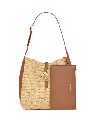 Le 5 &Agrave; 7 Supple Small Shoulder Bag in Raffia