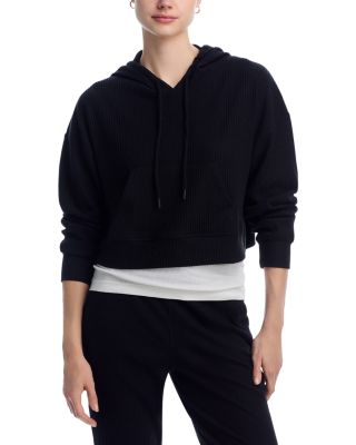 Thrive Société - Brushed Rib Crop Hoodie