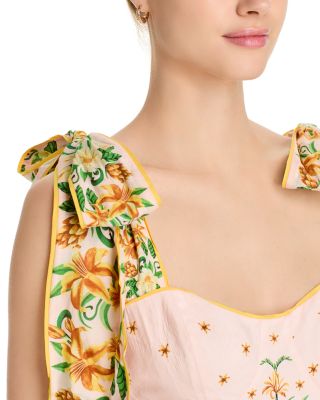 FARM Rio Botanical Beauty Pink Laces Cup Midi Dress | Bloomingdale's Women