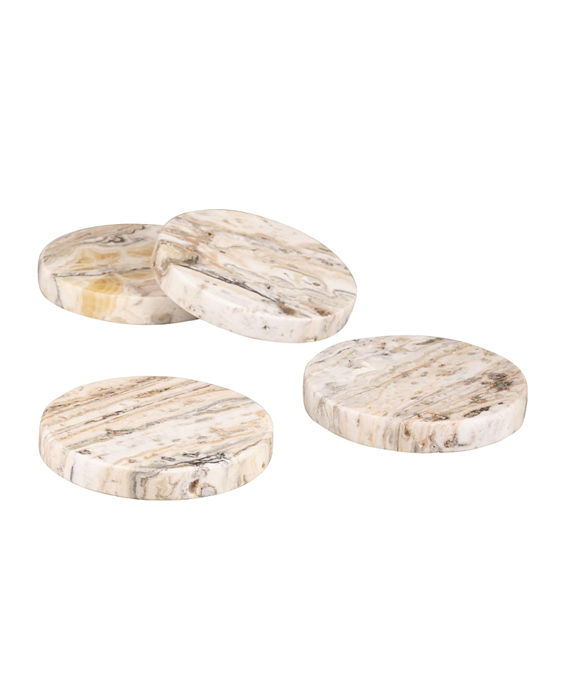 Gauri Kohli Tasmania Brown Onyx Coasters, Set of 4