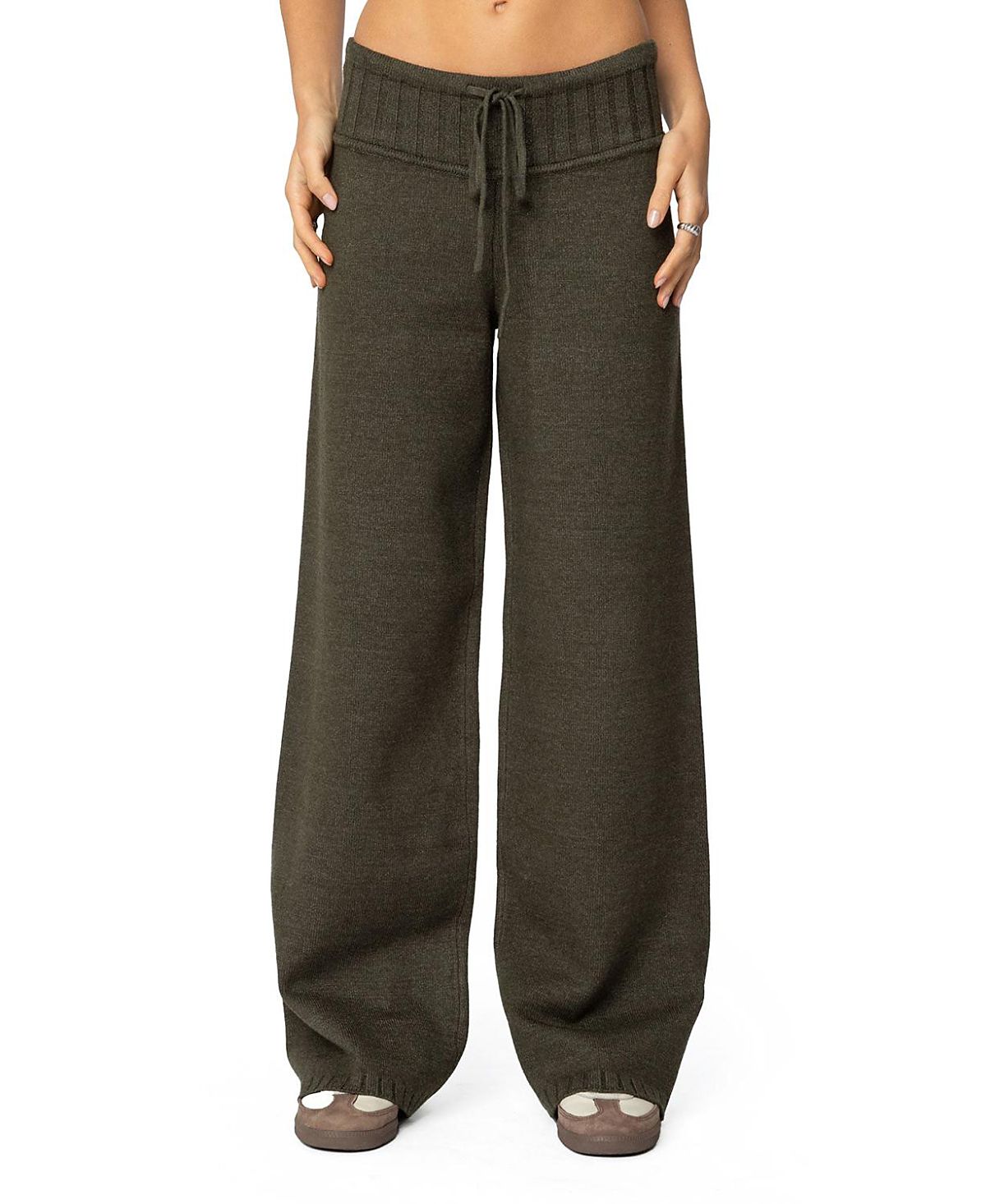 Edikted Russell Straight Leg Knit Pants