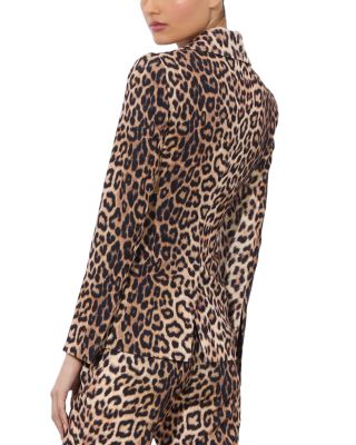 Macey Fitted Leopard Print Blazer