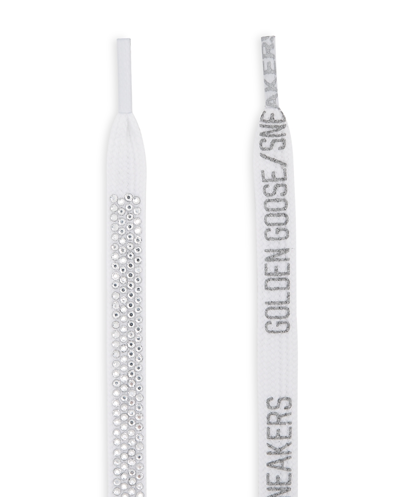 Golden Goose Unisex Embellished Shoe Laces Kit In Optic Whit
