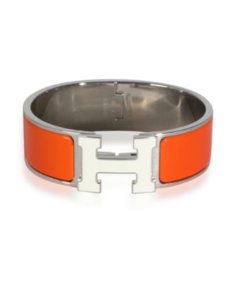 Pre-Owned HERMES Clic Clac Palladium Plated Bracelet