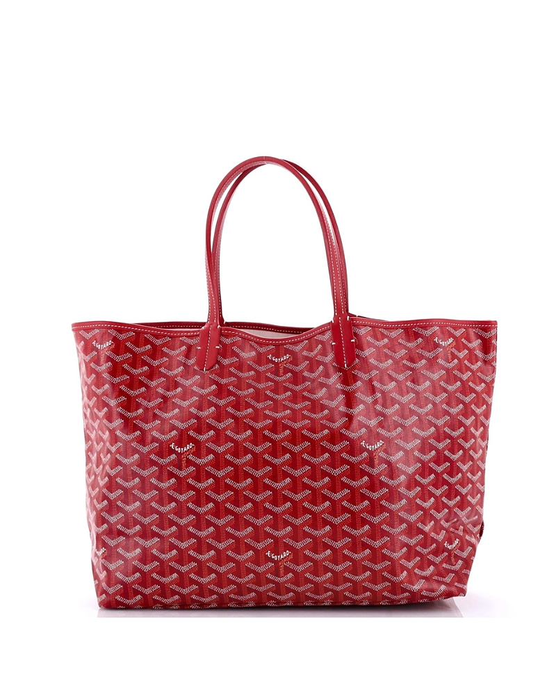 Pre-owned Pre-owned Goyard Goyard Pm Saint Louis Tote Coated Canvas In Red