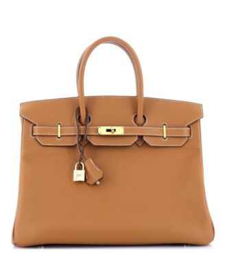 Pre-Owned HERMÈS - Birkin 35 Handbag Brown Epsom with Gold Hardware