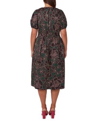 Wildflower Raglan Sleeve Midi Dress