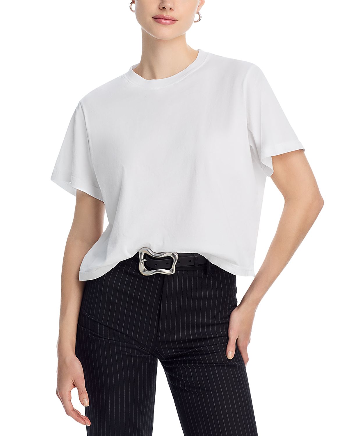 Aqua Haley Crop Boxy Tee- Exclusive