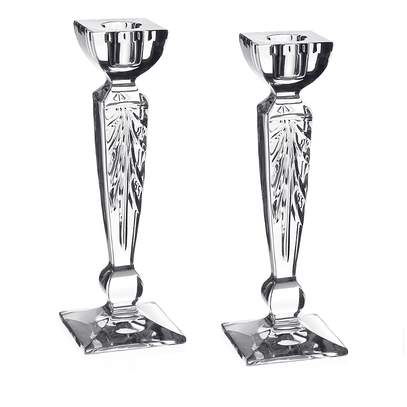 William Yeoward Crystal Iris Candlestick Pair
