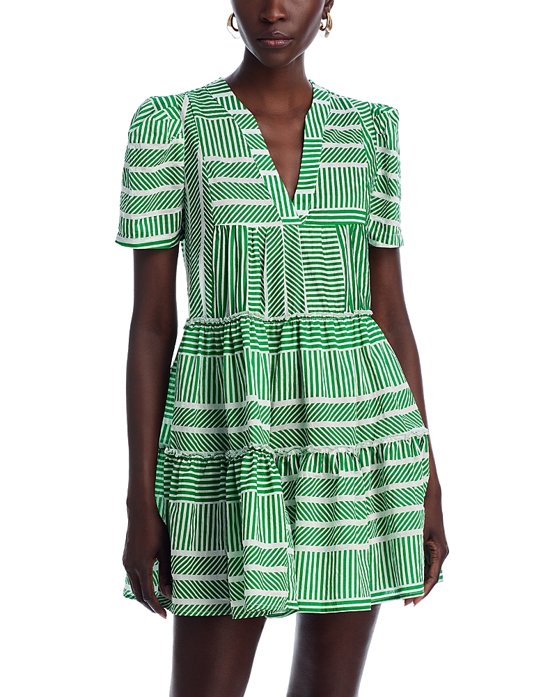 Shop Aqua V Neck Mini Dress - Exclusive In Green