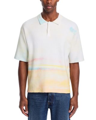 Oversized Horizon Knit Polo Shirt