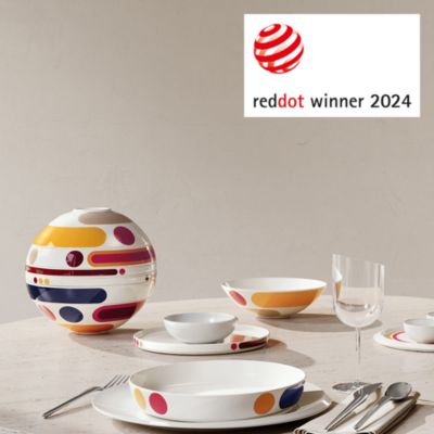 La Boule Porcelain 7 Piece Dinnerware Set, Service for 2