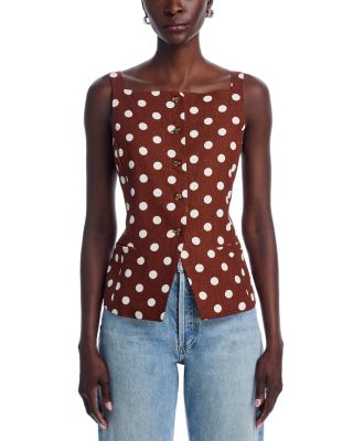 Joan Button Front Top