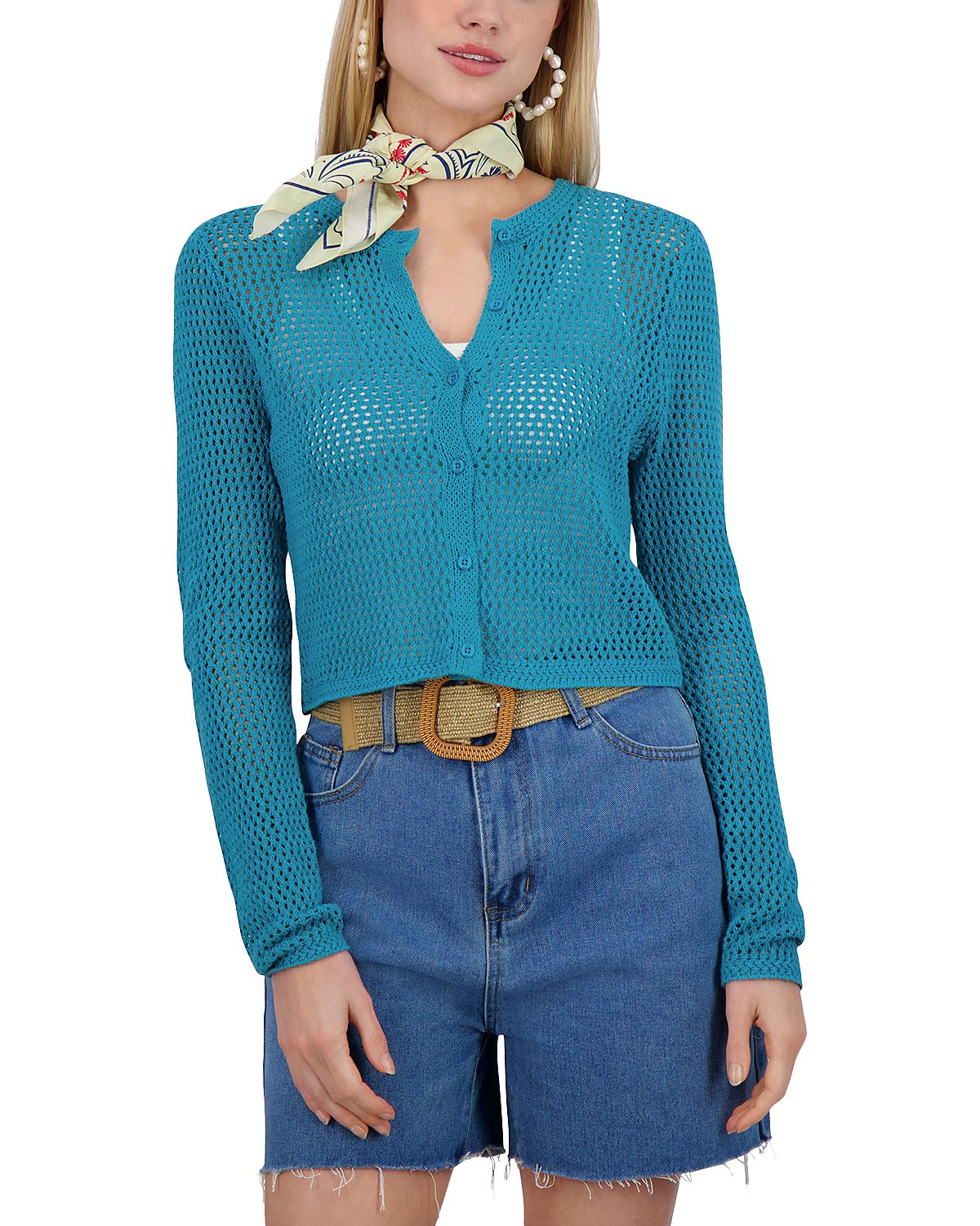 Point Wide Knit Cardigan