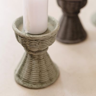 Casa Gray Short Candle Stick