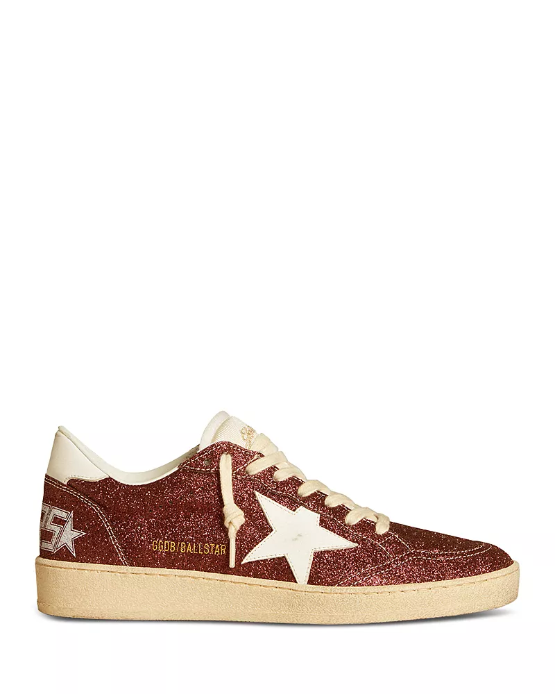Golden Goose Unisex Ball Star Glitter Lace Up Sneakers
