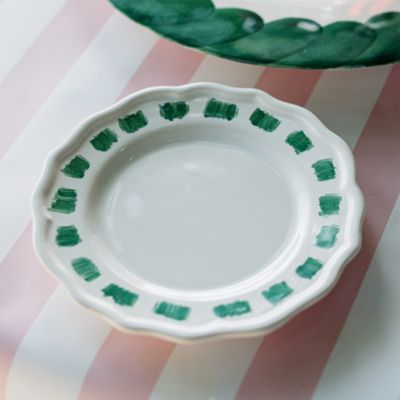 Lisbon Cobalt and Aqua Flower Cocktail Plate