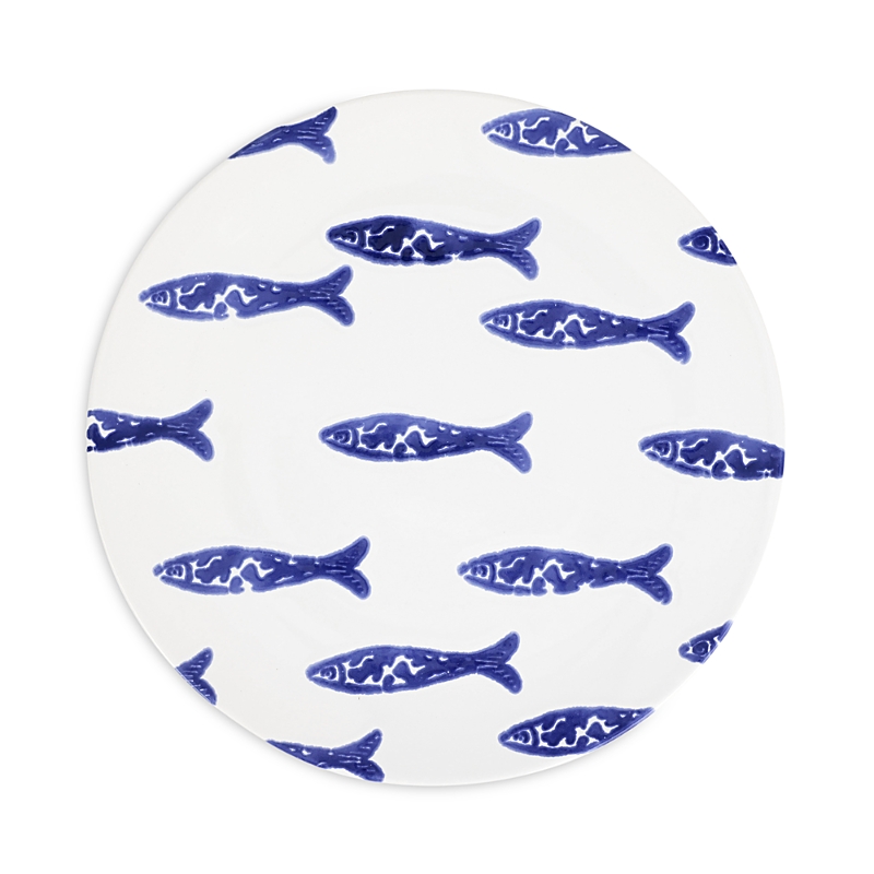 Vietri Santorini Minnows Dinner Plate