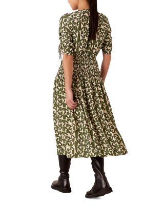 Petites Abstract Squares Midi Dress