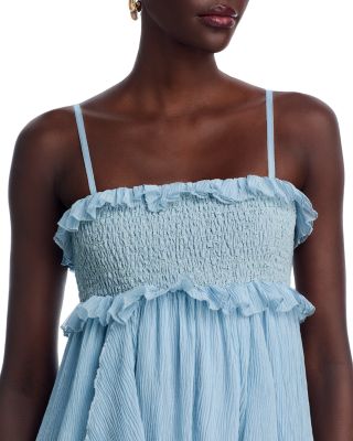 Ruffle Crinkled Midi Dress - Exclusive