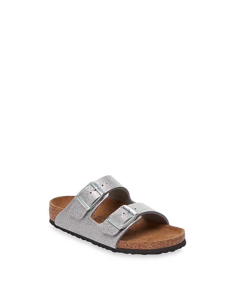 Birkenstock Teen Arizona Leather Sandals In Silver