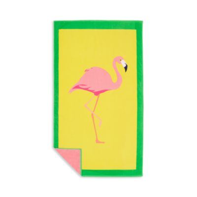AQUA - Flamingo Print Beach Towel - Exclusive