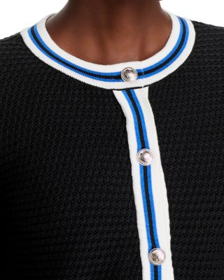 Long Sleeve Button Up Crewneck Cardigan