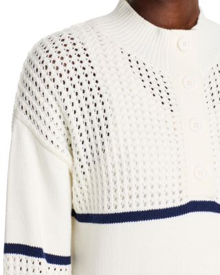 Striped Mixed Knit Sweater