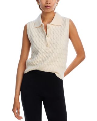 FRAME - The Cable Knit Polo Vest
