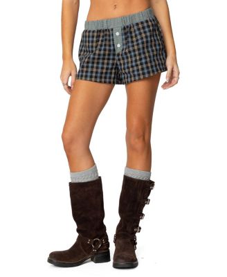 Mixed Plaid Boxer Shorts