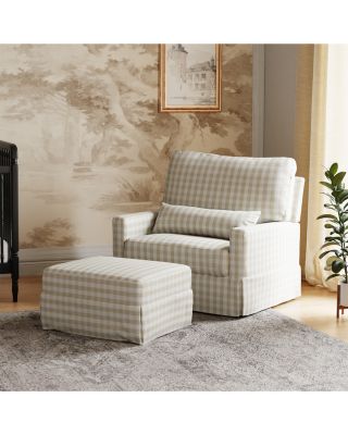 Crawford Pillowback Chair and a Half Comfort Swivel Glider