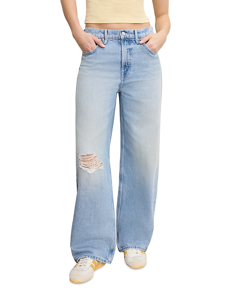 GOOD AMERICAN GOOD STANDARD HIGH RISE BAGGY JEANS IN INDIGO886