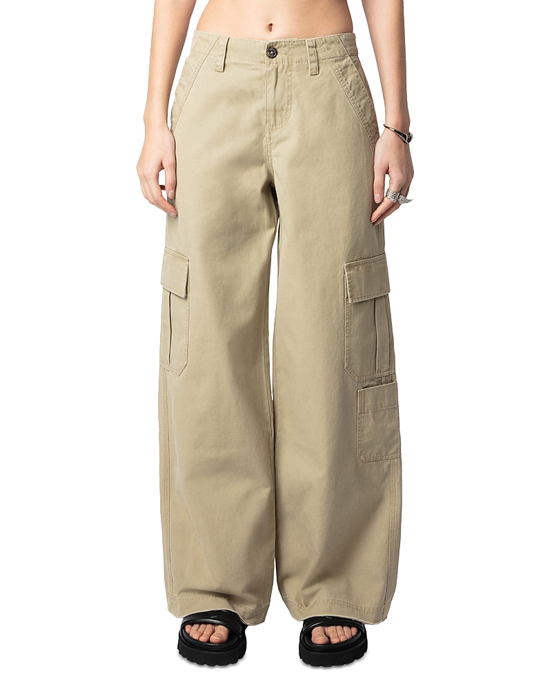 Zadig & Voltaire Parky Cargo Pants In Latte