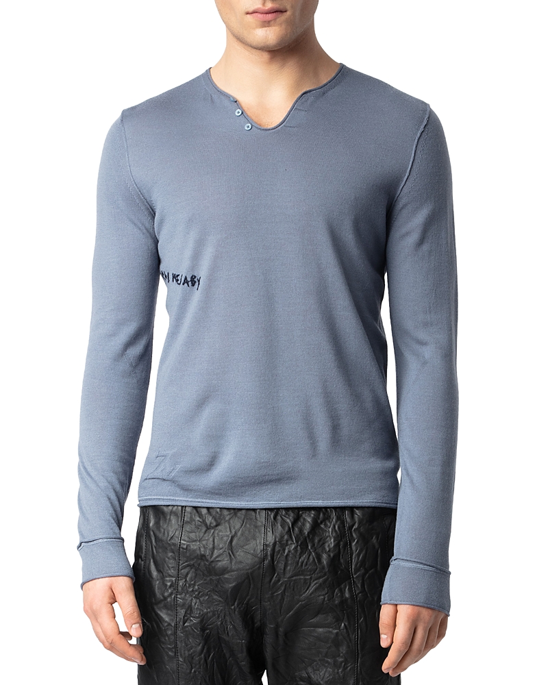 Zadig & Voltaire Monastir Wool Sweater In Stormy