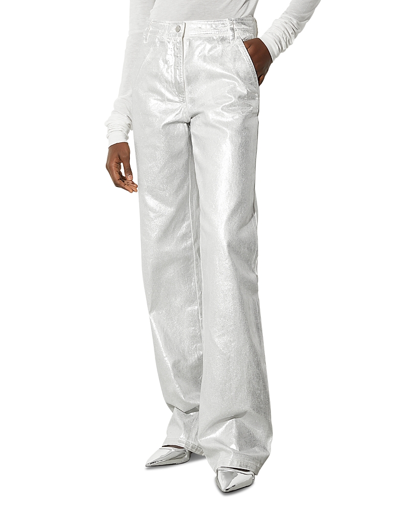 Max & Co . Basilio Glossy Pants In Cream