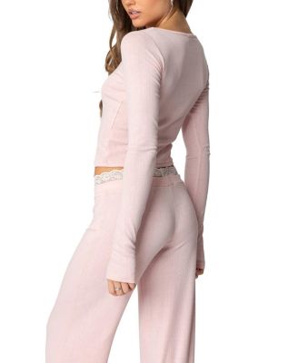 Peekaboo Lace Long Sleeve Top