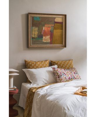  Liberty Fabric Capel Mustard Print Flat Top Sheet, Twin