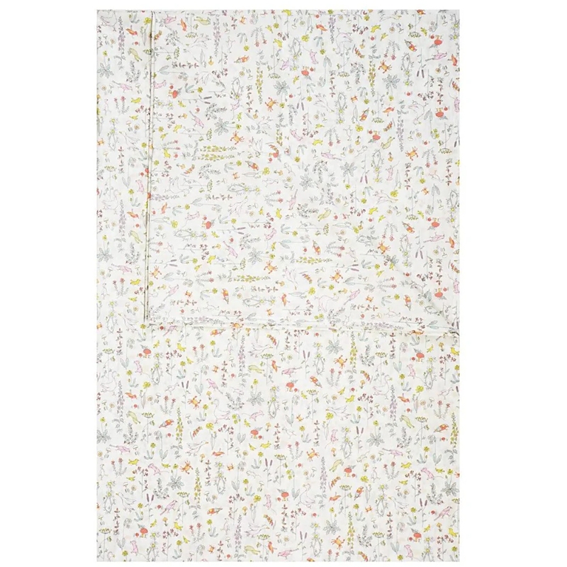 Coco & Wolf Liberty Fabric Theo Pink Print Flat Top Sheet, Twin In Theo Pink