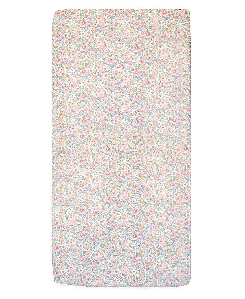 Coco & Wolf Liberty Fabric Betsy Candy Floss Print Fitted Sheet, Crib In Betsy Candy Floss