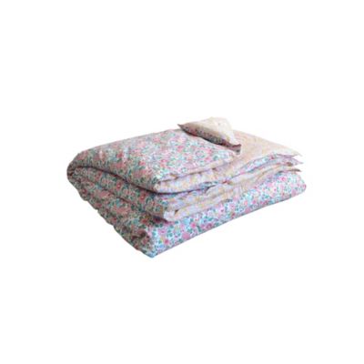  Liberty Fabric Betsy Candy Floss &amp; Wiltshire Bud Print Heirloom Quilt, Queen