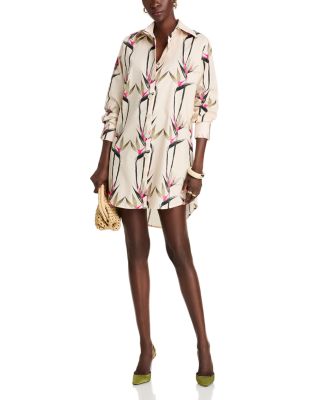Birds of Paradise Shirt Dress