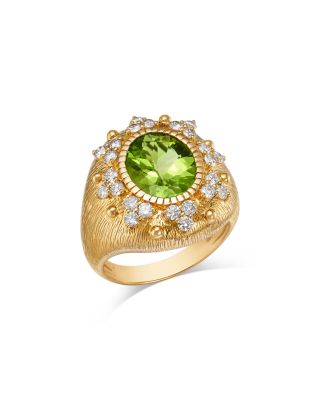 Bloomingdale's Fine Collection - Peridot & Diamond Statement Ring in 14K Yellow Gold
