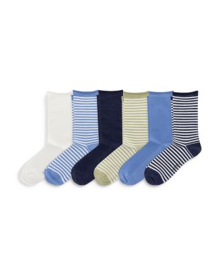Ralph Lauren - Stripe Roll Top Socks, Pack of 6