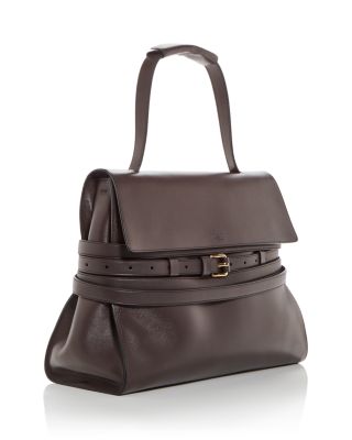 Tie Me Leather Top Handle Bag 